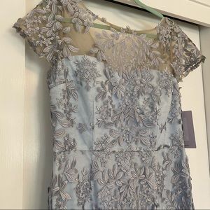 NWT Blue embroidered gown